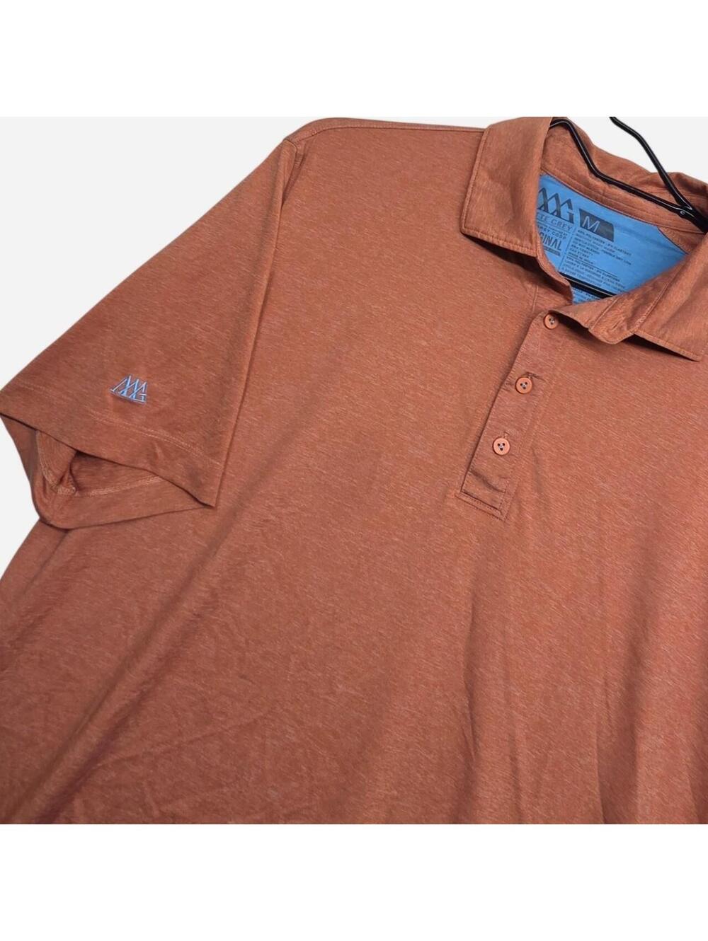 Matte Grey Men's Orange Polo-shirt